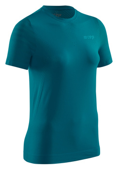 Damska koszulka sportowa z krótkim rękawem CEP Ultralight niebieska