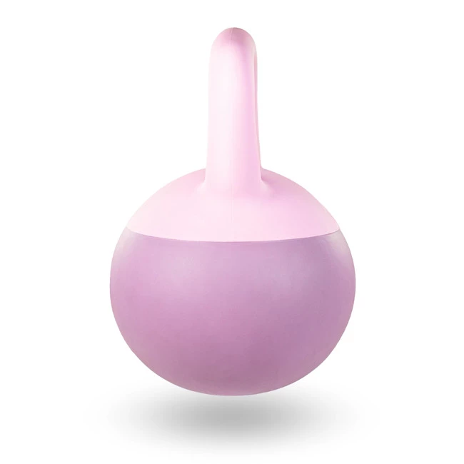 DrFit Kettlebell odważnik kulowy z piaskiem do ćwiczeń siłowych fioletowy 10kg