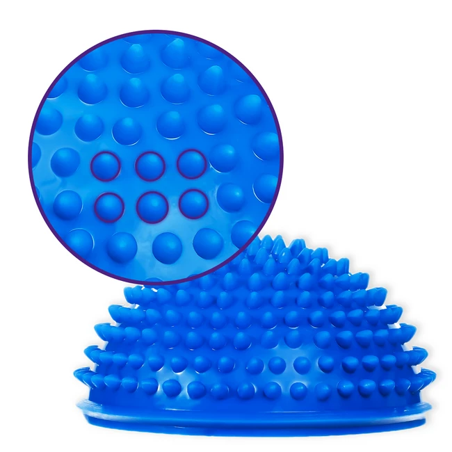 DrFit Masażer rehabilitacyjny półkula z wypustkami sensorycznymi (pół piłki) ø16x7 cm niebieski