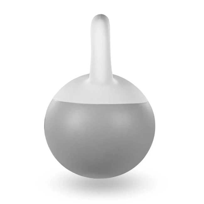 DrFit Kettlebell odważnik kulowy z piaskiem do ćwiczeń siłowych szary 16kg