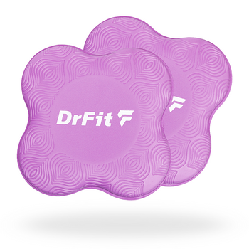DrFit Podkładki amortyzujące do ćwiczeń, fitnessu i jogi fioletowe
